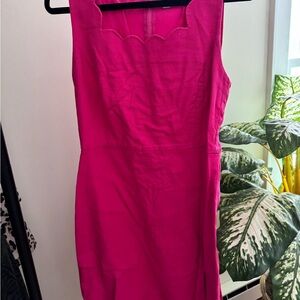 J Crew Pink scalloped Dress